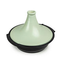 TAGINE Atlas Salbeigrün Aluminium Keramikdeckel für alle Herdarten - Grün, Keramik (32.8/30.2/24cm) - PEUGEOT