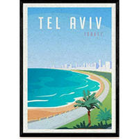 POSTER Tel Aviv Stadtfarben A3 Rahmenlos - Klar, Papier (29.7/5/42cm) - Nacnic