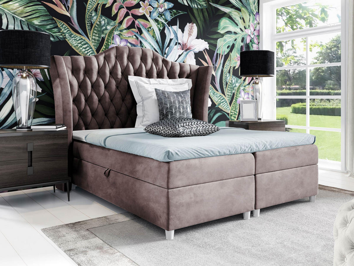 BOXBETT Colombo - Violett, Holz (120/200cm) - MIRJAN24