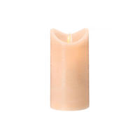 LED-KERZE Ø7,5x15 cm, Beige - Beige, Naturmaterialien (7.5/7.5/15cm) - dasmöbelwerk