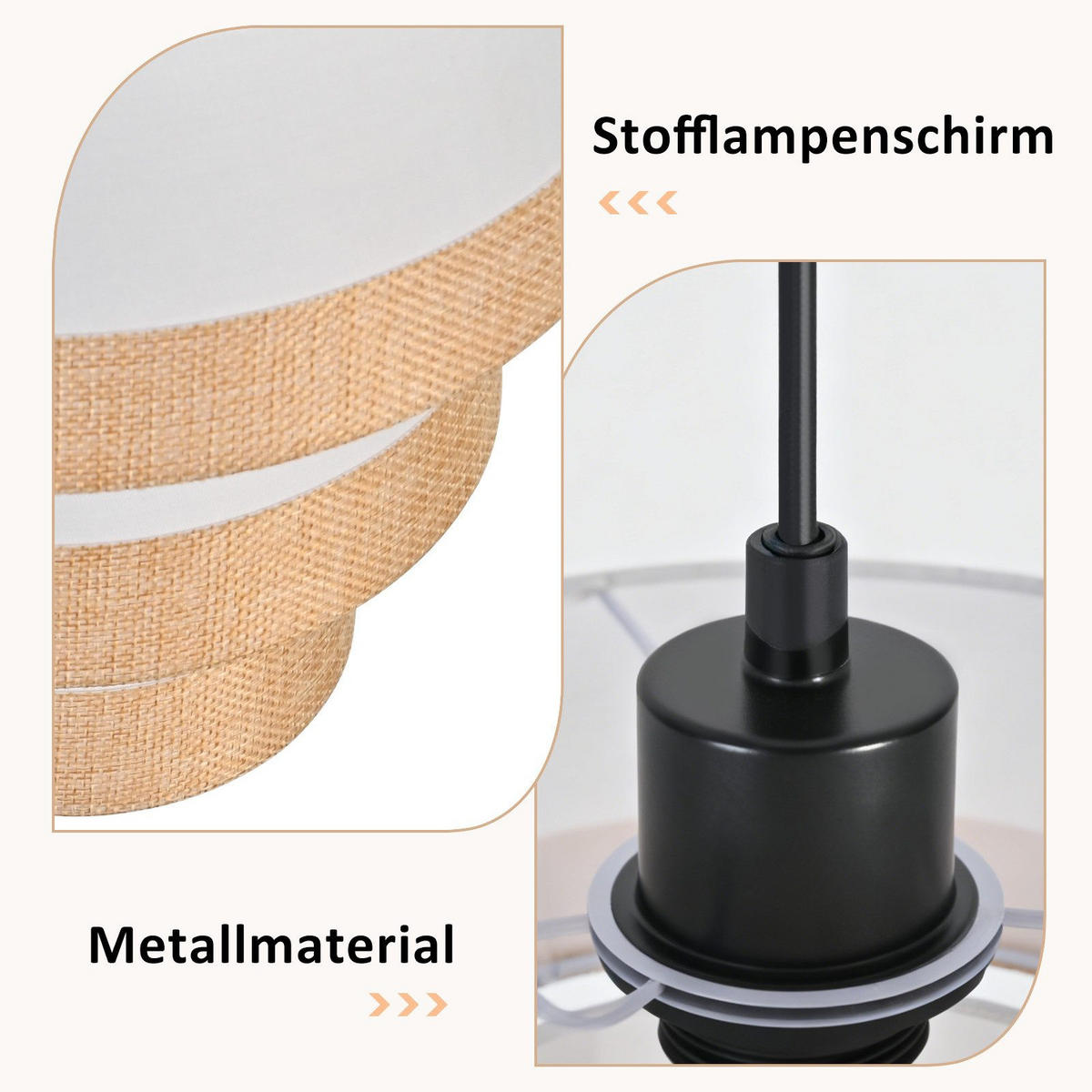 PENDELLEUCHTE AUB Ⅲ 10/20/120 cm - Weiß, Metall (10/20/120cm) - Nettlife