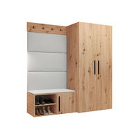 GARDEROBEN-SET Medi I - Schwarz/Weiß, Holzwerkstoff/Kunststoff (80/191/50cm) - MIRJAN24