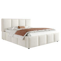 BETT mit Lattenrost 180x200 cm Chenille Beige - Beige, Holz (180/200cm) - Meubliv