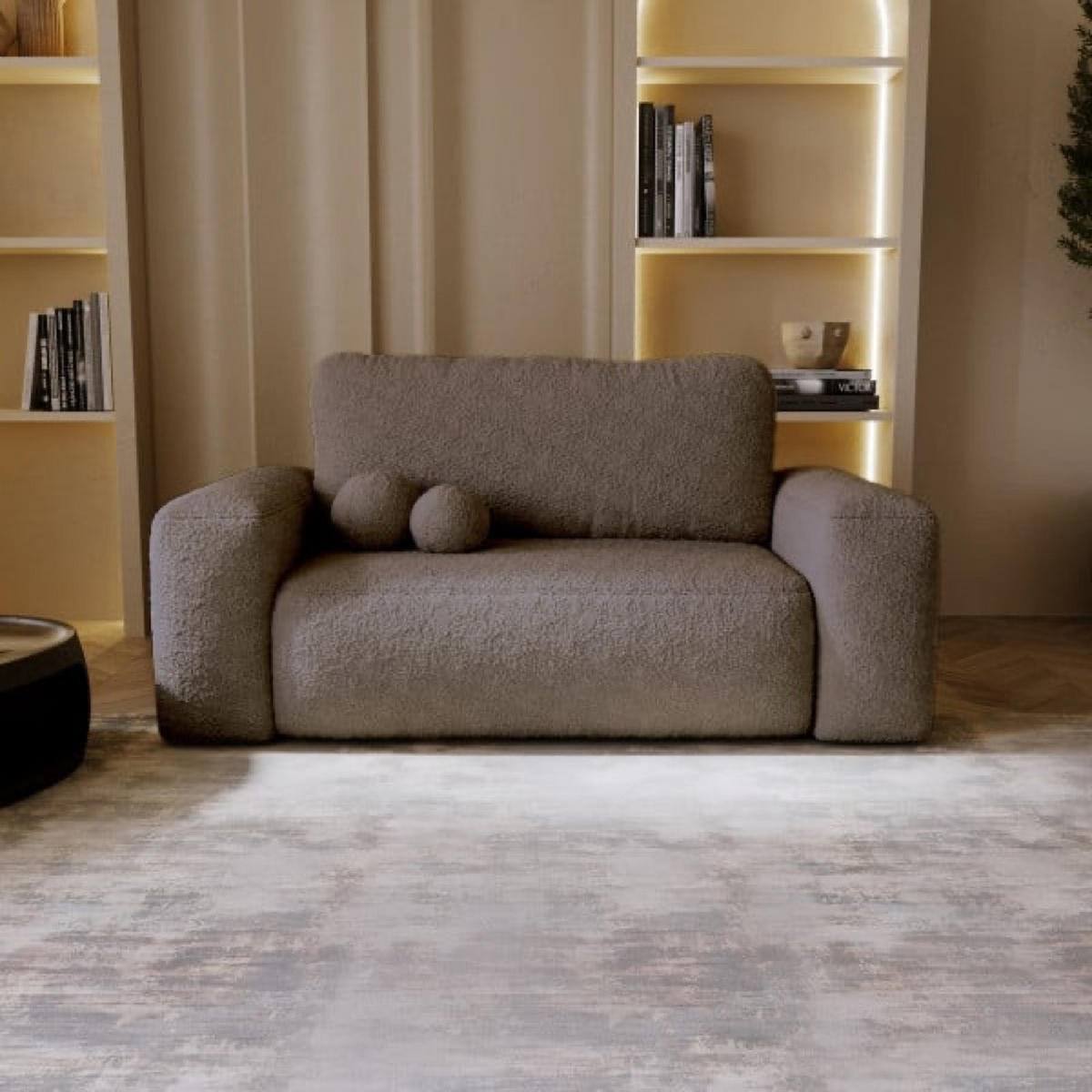 SOFA Violett Braun ILO Mit Schlaffunktion Und Bettkasten - Flieder, Textil (190/94/110cm) - Sepro Meble