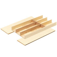 BESTECKEINSATZ FineLine Schublade 40-45cm Eiche hell flexibel anpassbar - Eichefarben, Holz (26/4.3/47.2cm)