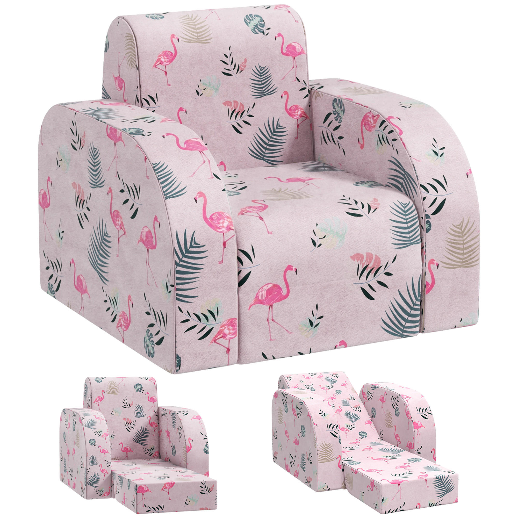 KINDERSESSEL, Schaumstoff, Rosa, 46,5L x 93B x 28,5H cm - Rosa, Metall (93/28.5/46.5cm) - AIYAPLAY