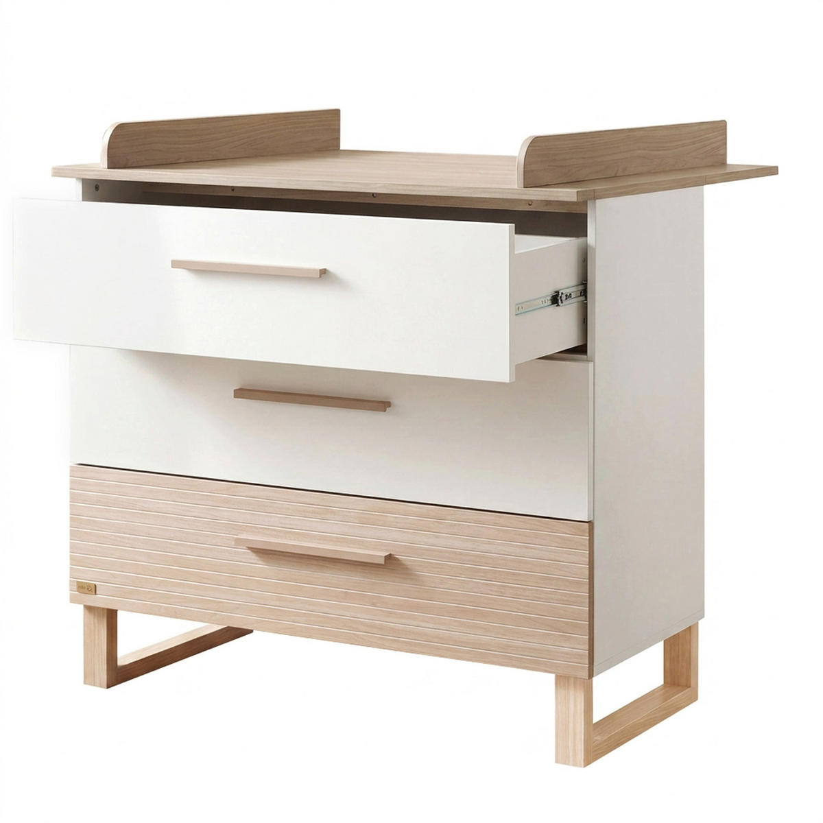 WICKELKOMMODE Noah - Eichefarben/Naturfarben, Holz/Holzwerkstoff (110/99/75cm) - Roba