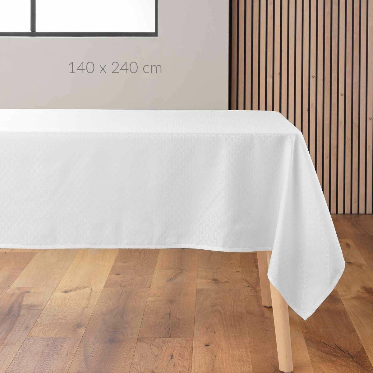 TISCHDECKE Artea 140/240 cm - Weiß, Textil (140cm) - Douceur d´intérieur