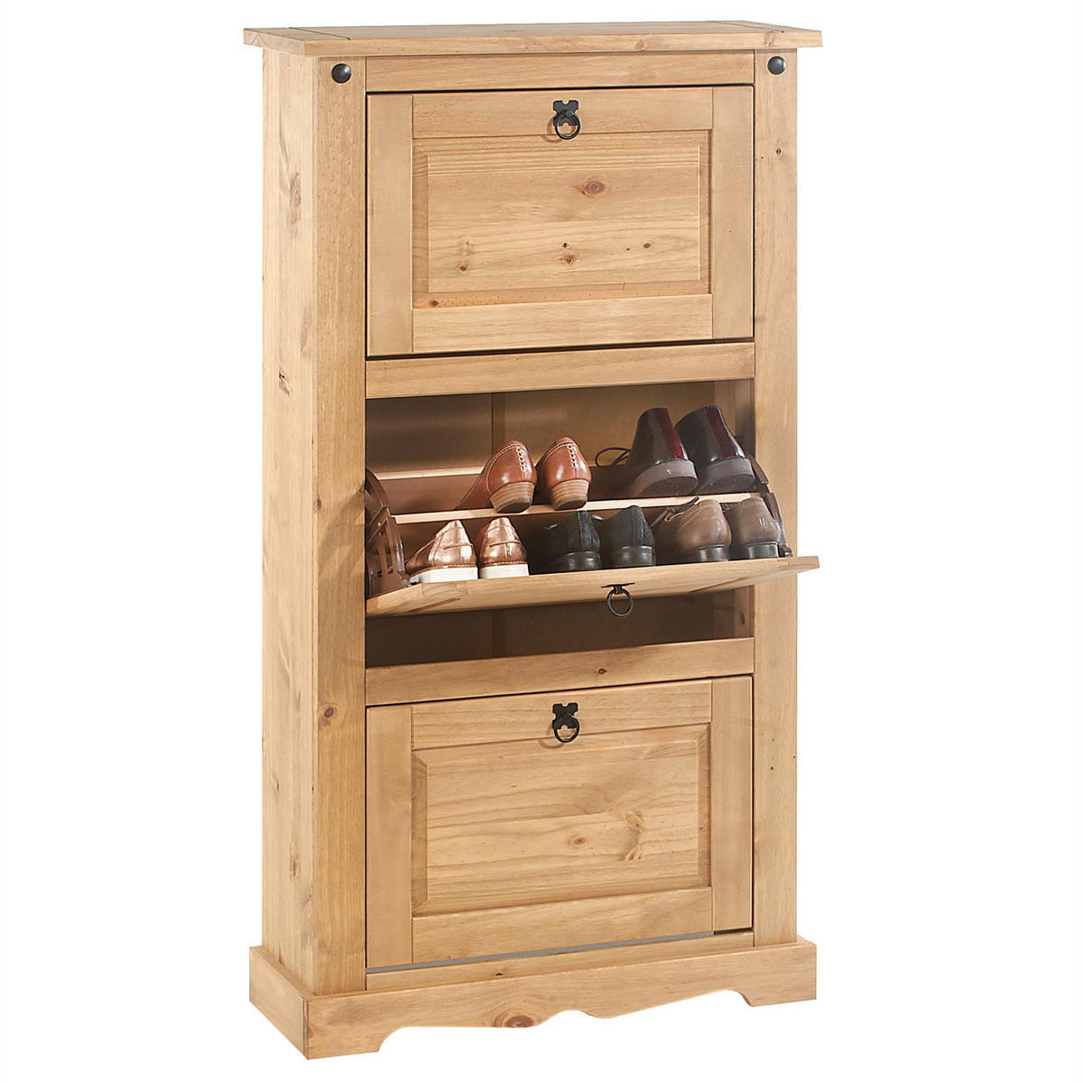SCHUHSCHRANK TEQUILA - Kieferfarben, Holz (73/136/26cm) - IDIMEX