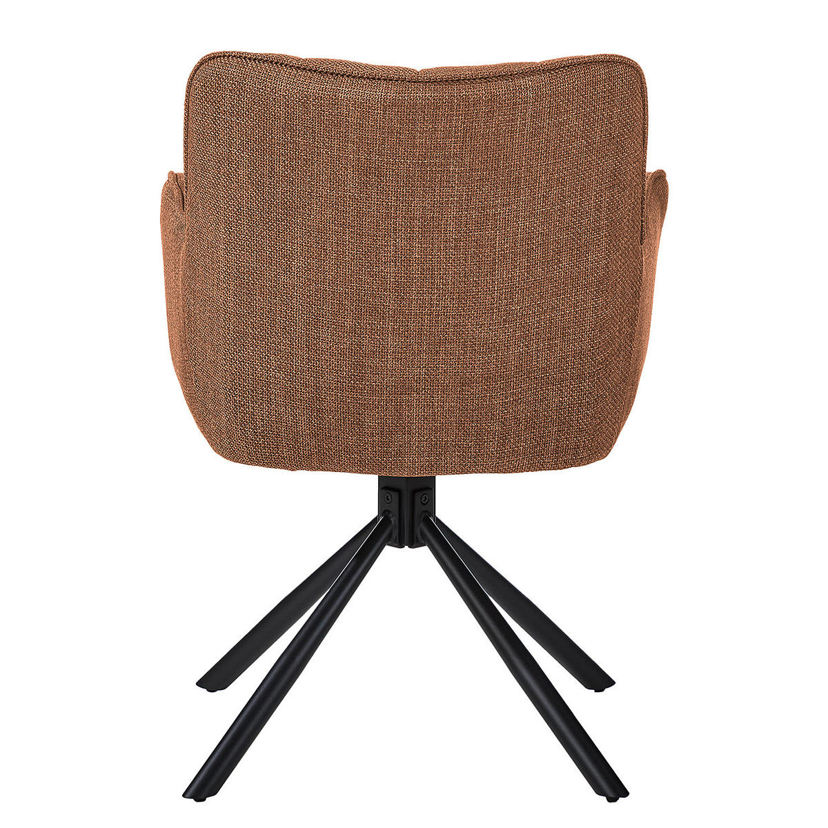DREHBARER ARMLEHNENSTUHL - Webstoff / Eisen - Rostfarben, Textil/Metall (60/86/64cm) - home24