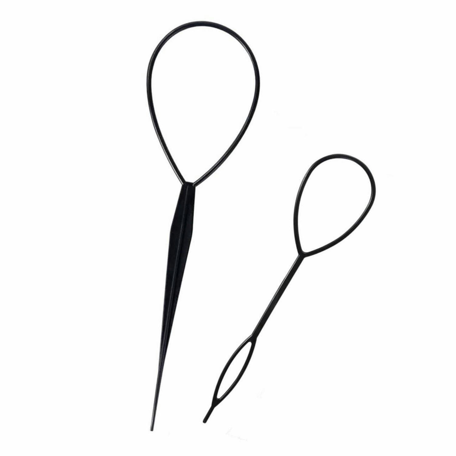 HAAR Styling Werkzeug 2-teiliges Set Schwarz - Schwarz, Kunststoff (4.5/1/18cm)