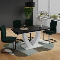 JEDÁLENSKÝ STÔL Fenaro Čierna/biela - čierna/biela, kompozitné drevo (80/120/77.4cm) - Vicco