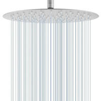 REGENDUSCHE 30 cm Gebürstetes Nickel Wassersparend Edelstahl 304 - Silberfarben, Metall (30.5/12.7/30.5cm)