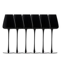 WEINGLAS-SET 500 ml (6er Set) - Schwarz, Glas (0.5L) - Intirilife