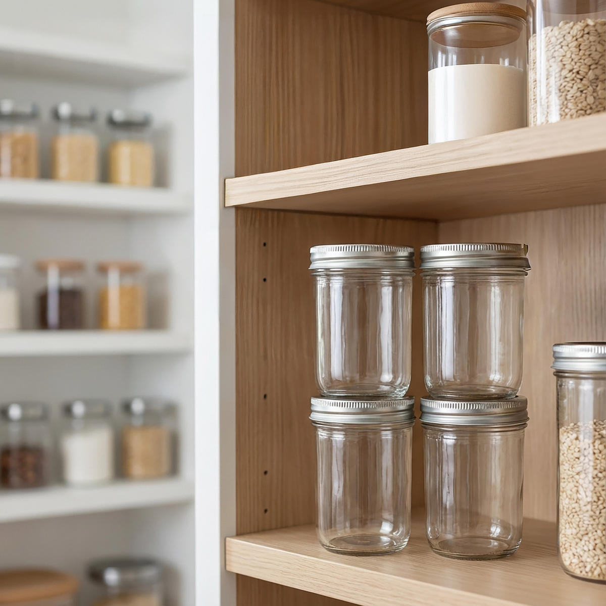 8-DIEL. zaváracie poháre - priehľadné, kov/sklo (0.5L) - Relaxdays