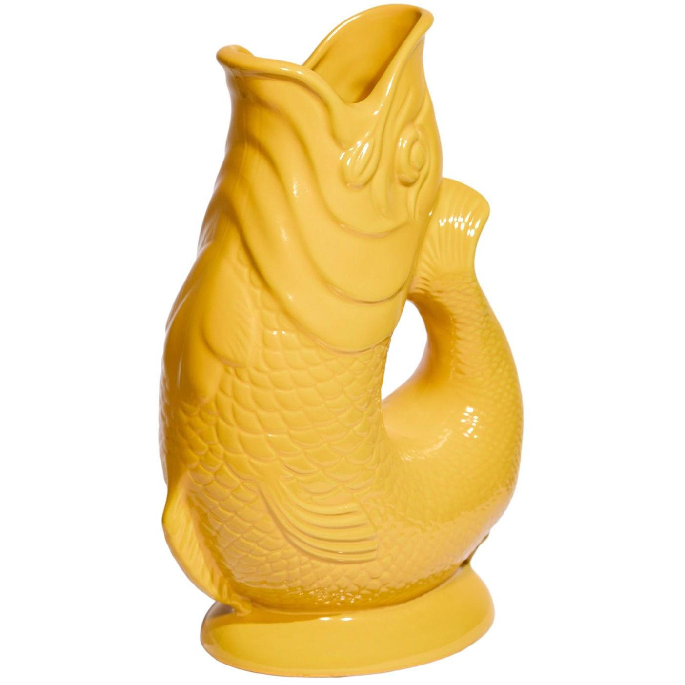 KARAFFE mit „Gluck-Gluck“-Geräusch 27,5/17/9,5 cm - Gelb, Keramik (1.2L) - Gluckigluck