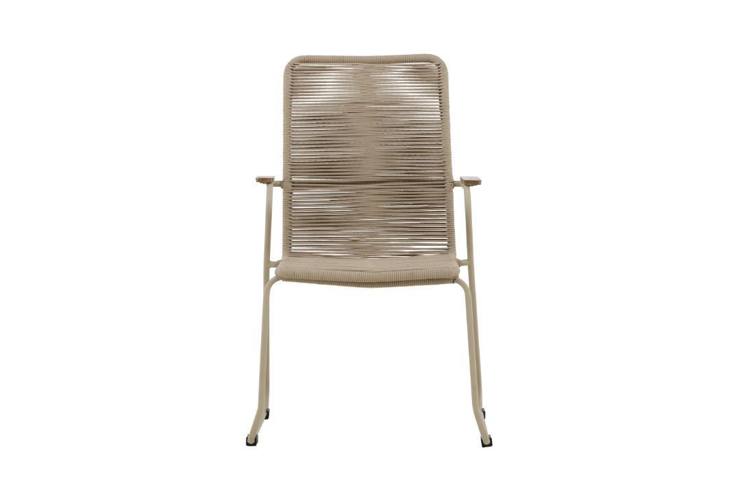 GARTENSTUHL, Bois, Beige, Stahl, 63 x 65 x 93 cm - Beige, Metall (63/93/65cm) - ebuy24