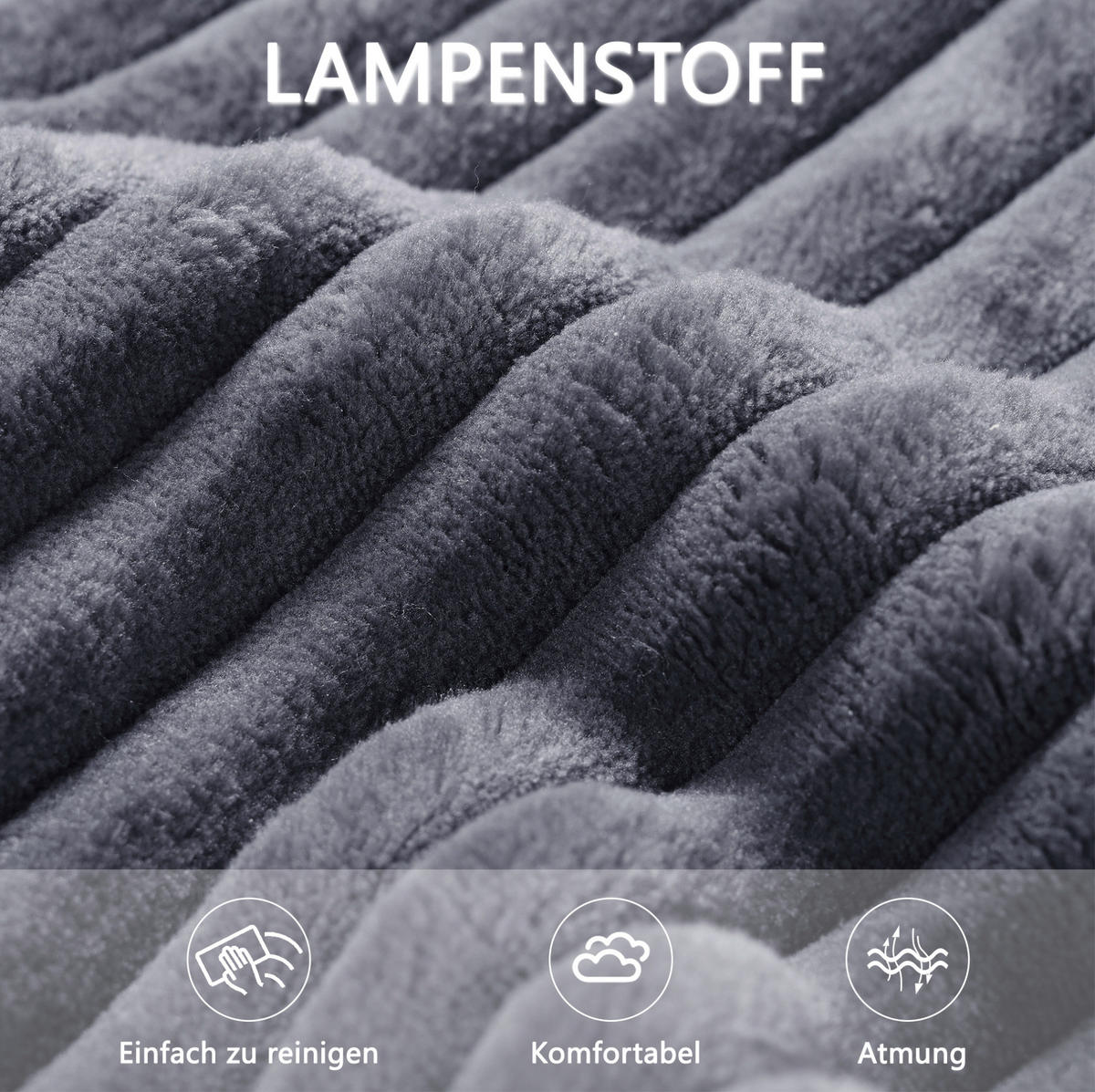 ECKSOFA Cord mit tiefer Sitzfläche, modularer Liege 261/146/65 cm Grau - Grau, Textil (146/261cm) - Redom