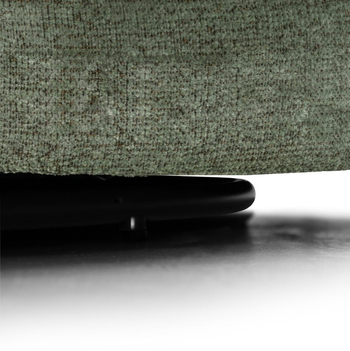 SESSEL Mao, Drehsessel mit runder Form, Grün, Chenille-Stoff - Grün, Textil (99/82/91cm) - Beautysofa