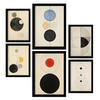 POSTER Set Mit 6 Charmante Kreise In Vielseitiger A3 & A4 Schwarzer Rahmen - Schwarz, Papier (29/3cm) - Nacnic