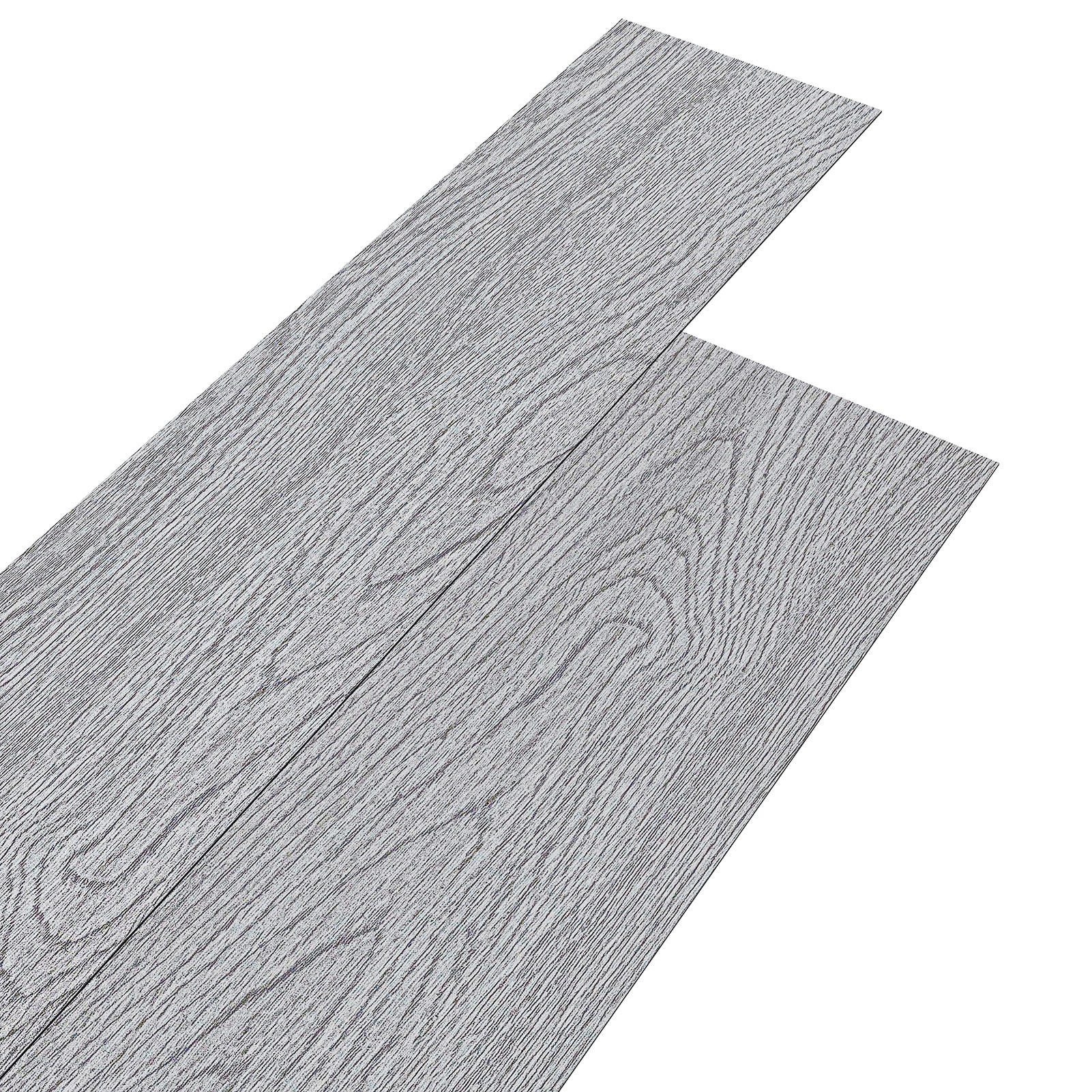 VINYLBODEN 5m²/36-TLG. selbstklebend PVC - Grau, Kunststoff (0.2/91.5/15.2cm) - Livingandhome