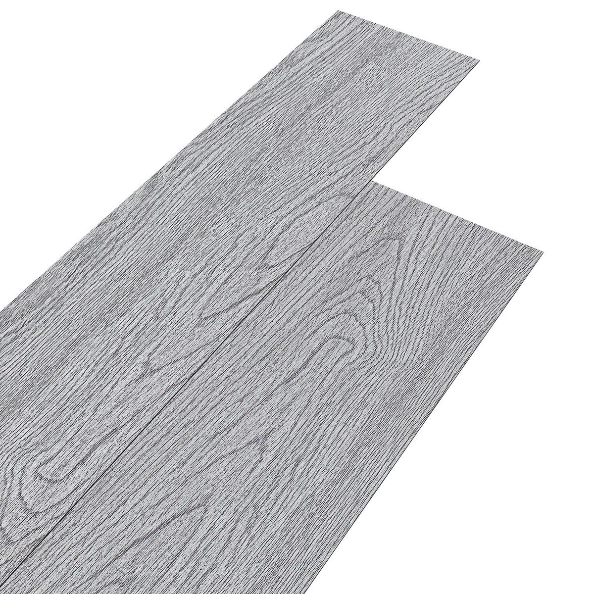 VINYLBODEN 5m²/36-TLG. selbstklebend PVC - Grau, Kunststoff (0.2/91.5/15.2cm) - Livingandhome