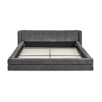 POLSTERBETT 160x200 cm Chenille grau - Dunkelgrau, Kunststoff (160/200cm) - LEBENLANG