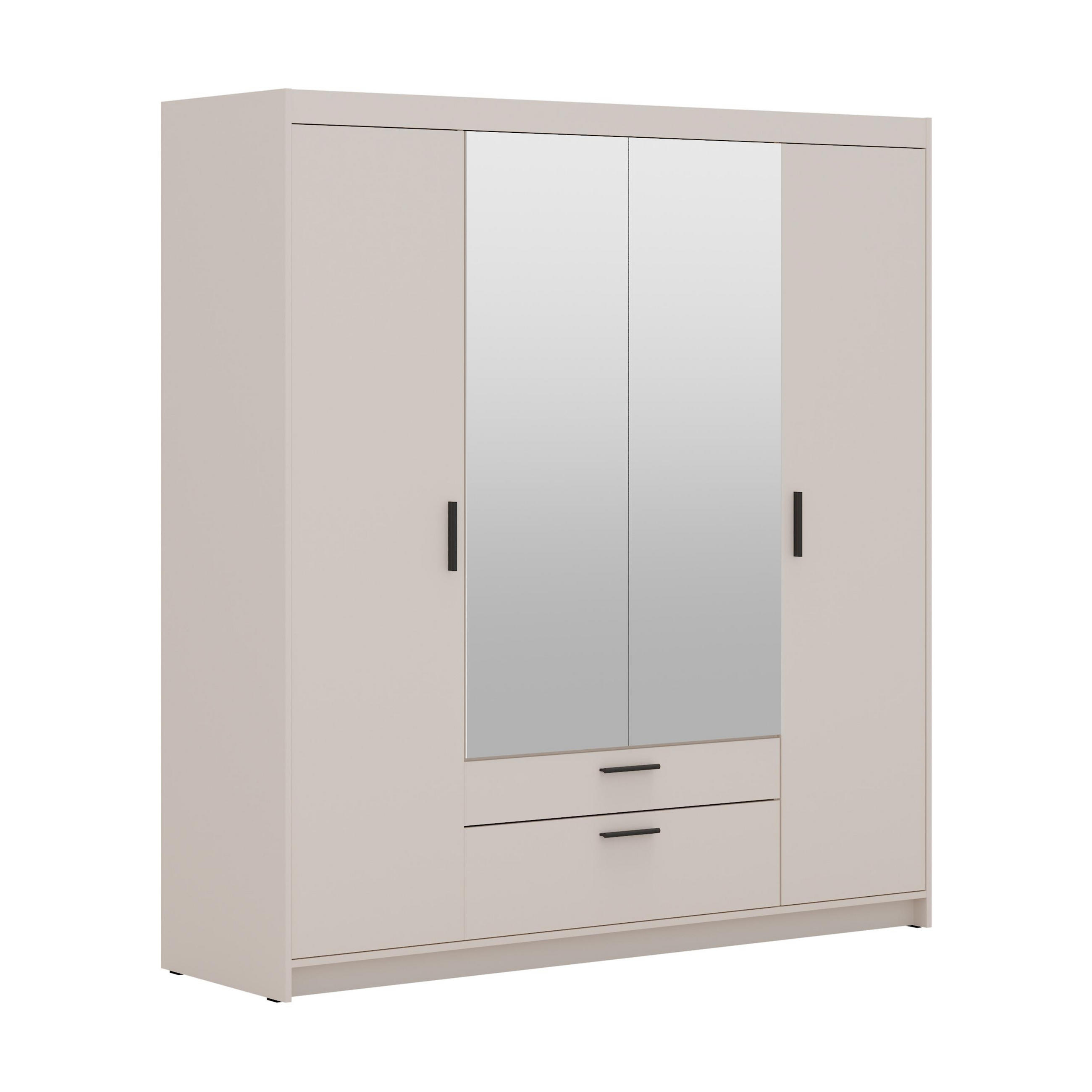 AX Living Kleiderschrank Beige 176.4x190.6x53 cm