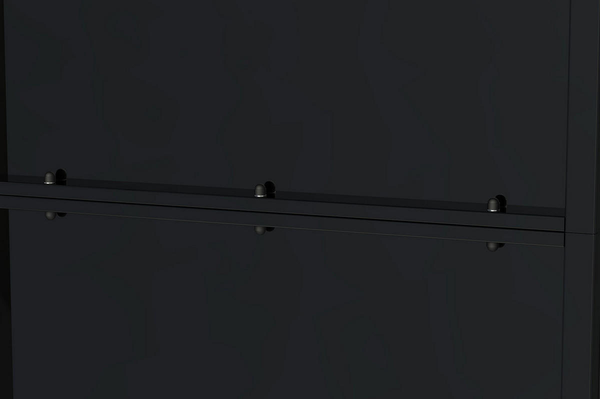 GARTENTÜR aus mattschwarzem Stahl 1 m NALI H.180 cm - Schwarz, Metall (94/180cm) - Casanoov