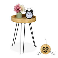BEISTELLTISCH - Multicolor, Holz/Metall (38/38/47.5cm) - Relaxdays