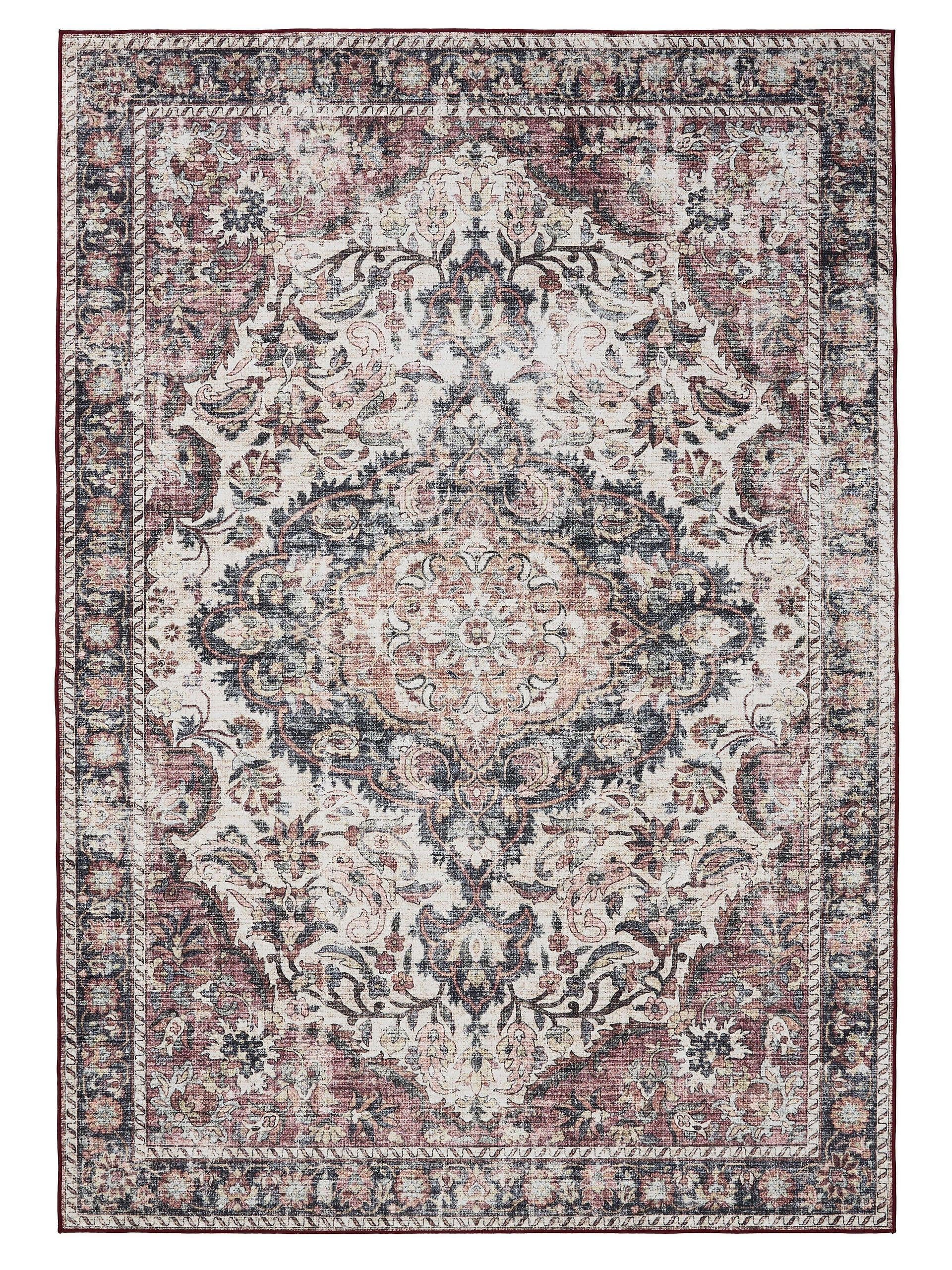 VINTAGE-TEPPICH George waschbar 240x340 cm - Rot/Multicolor, Kunststoff (240/340cm) - benuta