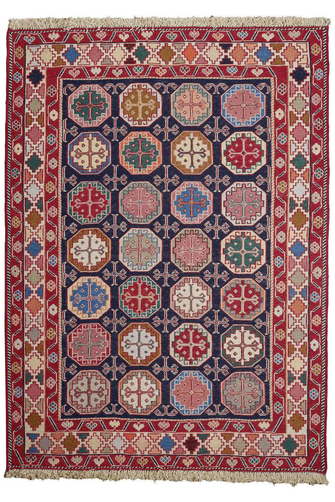 Looma Kelim-Teppich Blau 103x142 cm