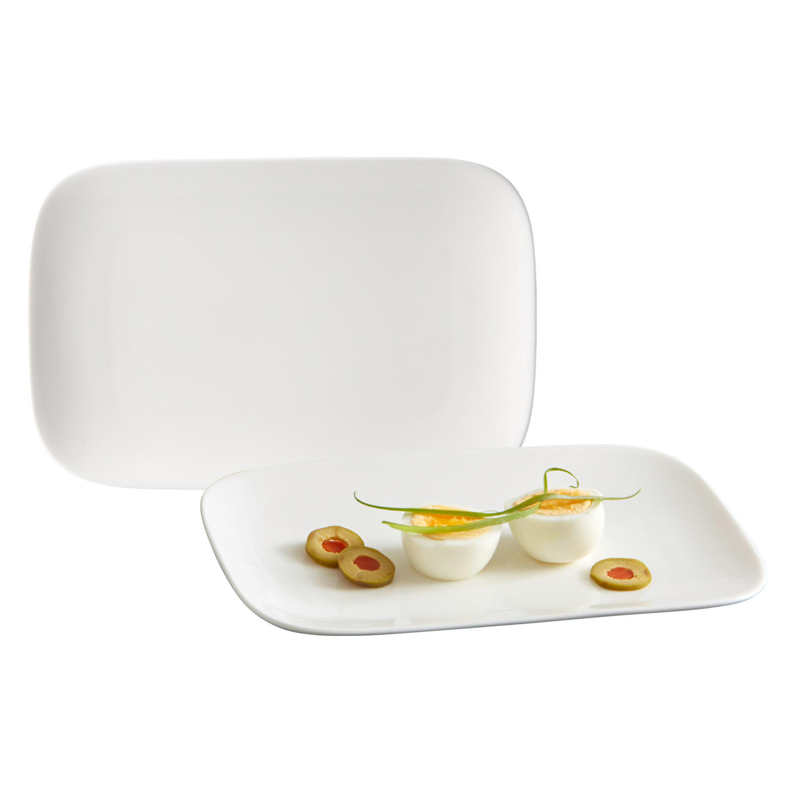 SERVIERPLATTEN Arena weiß 23 x 15 cm 2er Set - Weiß, Keramik (15/2/23cm) - Ritzenhoff Breker