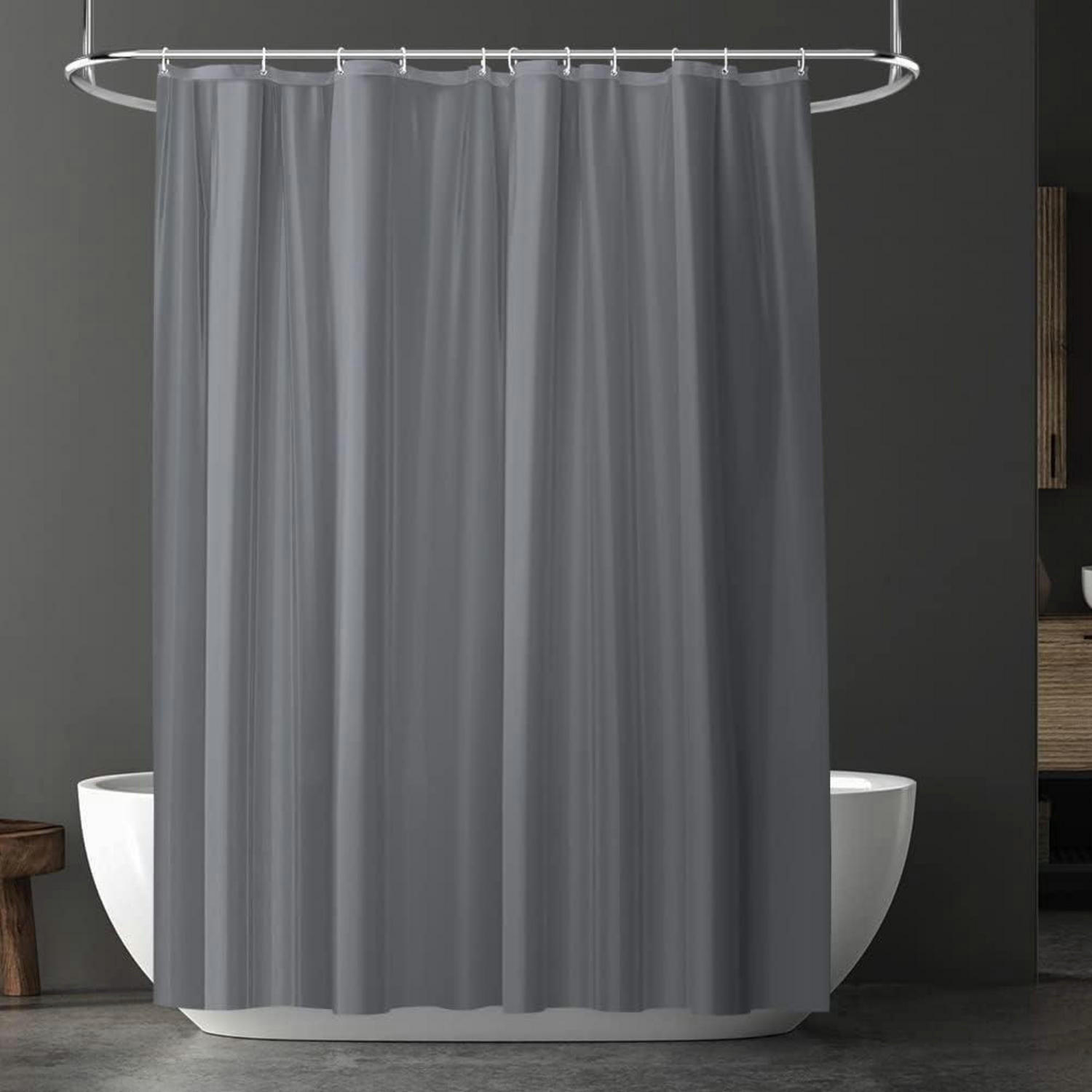 DUSCHVORHANG 180 x 180 cm Grau - Grau, Kunststoff (180/180cm)