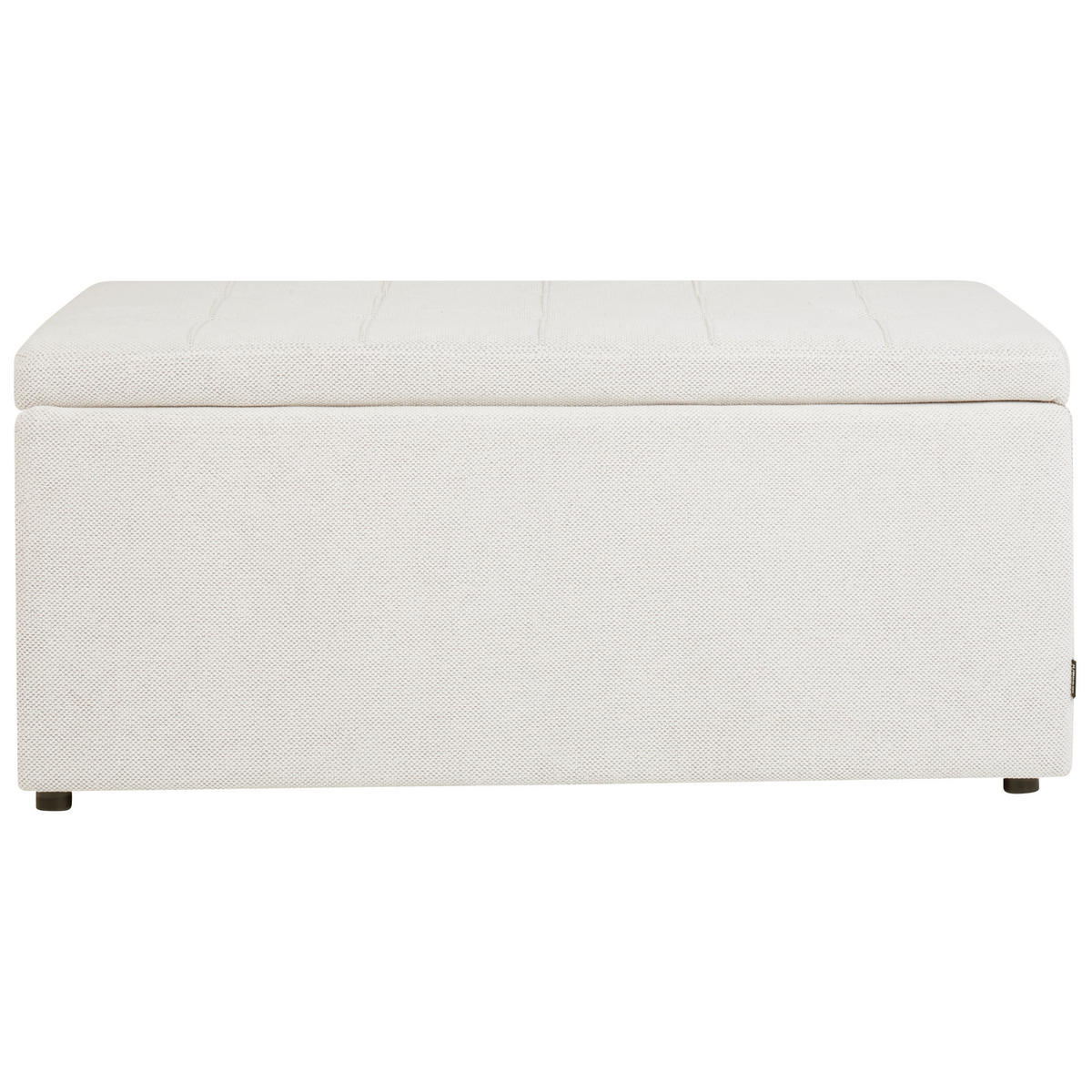 OTTOMANE mit Stauraum Stoff Cremeweiß Orem - Creme, Textil (100/42/40cm) - Beliani