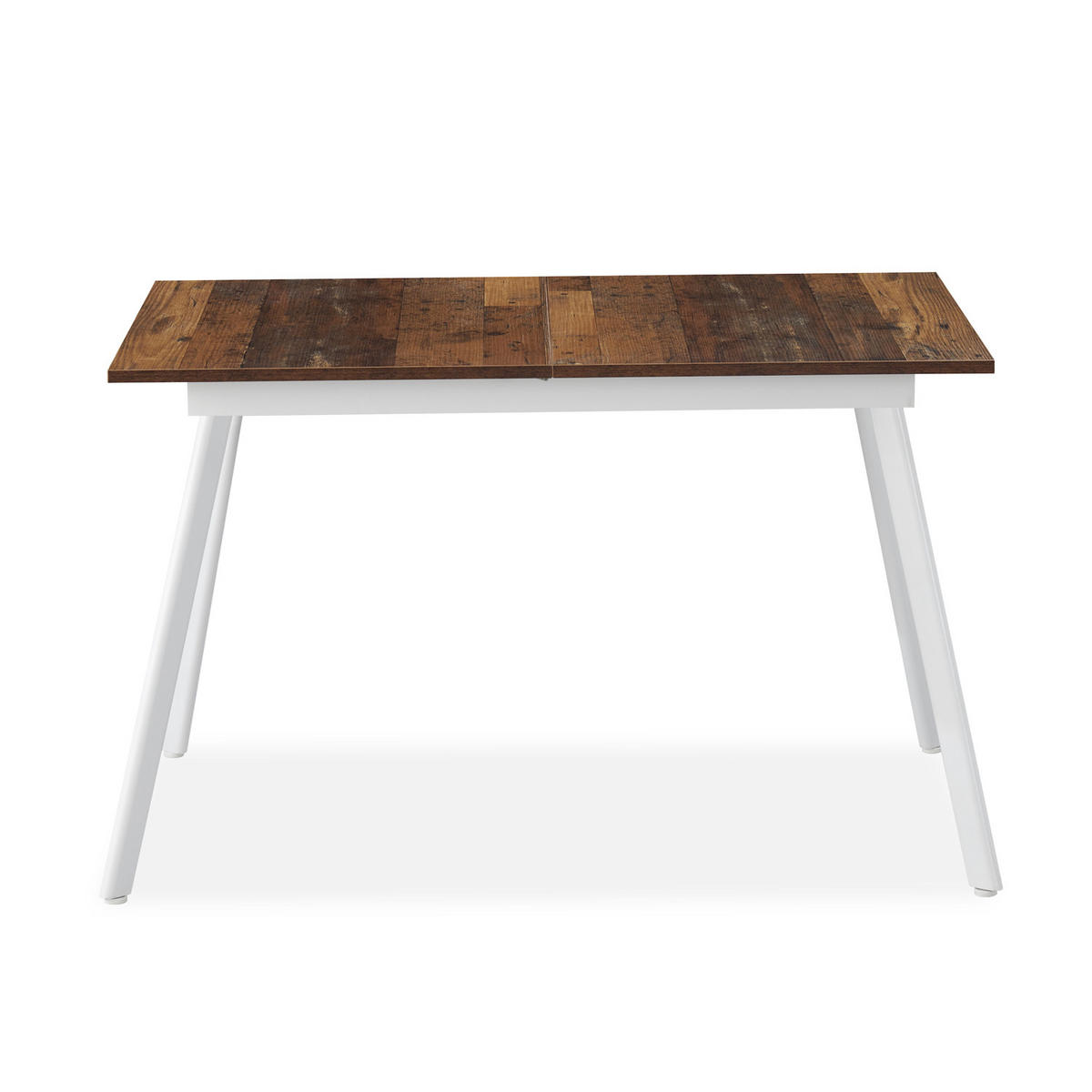 ESSTISCH OSKAR 120-160/80/76 cm Texas-Eiche - Weiß/Braun, Holzwerkstoff/Metall (80/120/76cm) - B&D Home