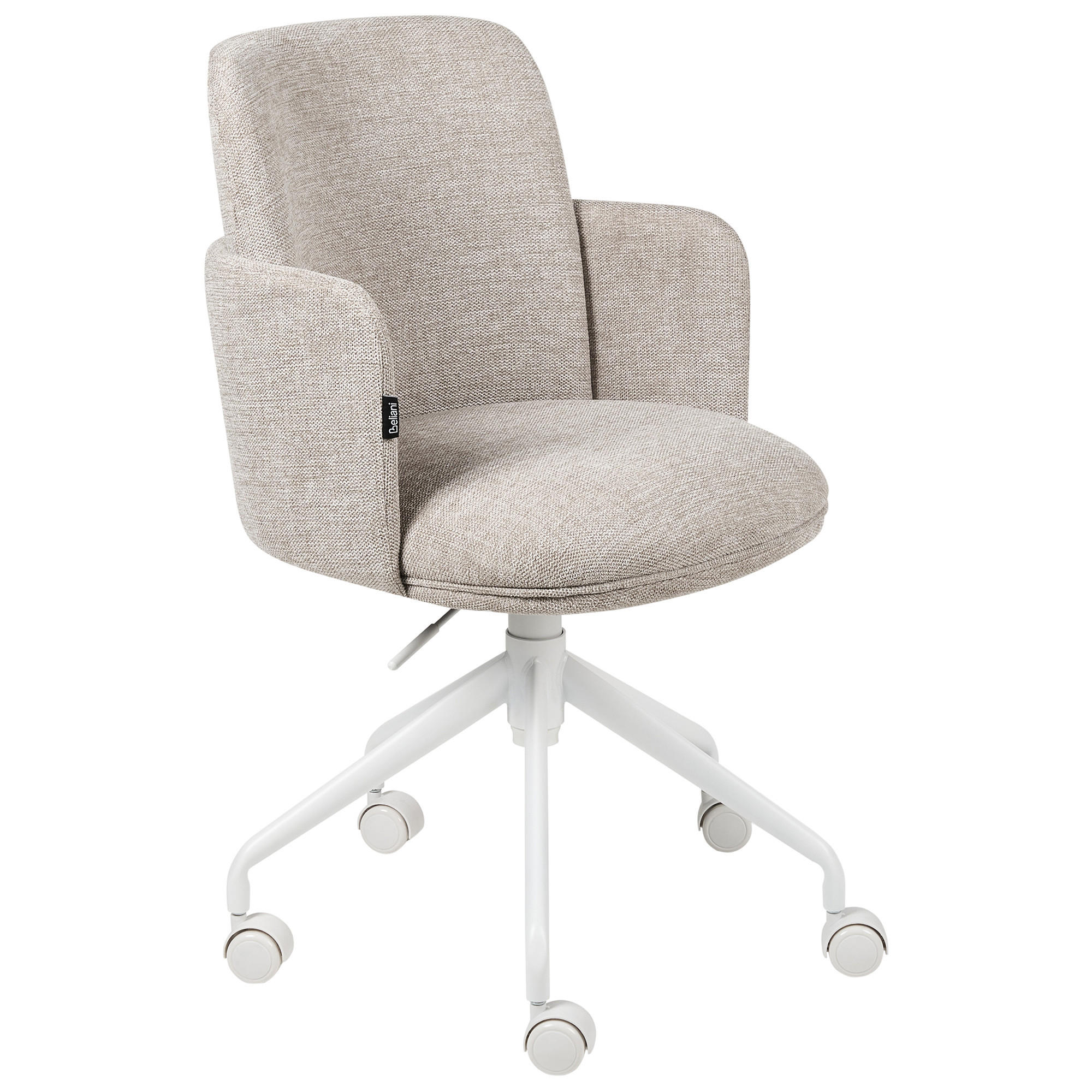 BÜROSTUHL Beige Dryden - Beige/Weiß, Textil (60/84/60cm) - Beliani