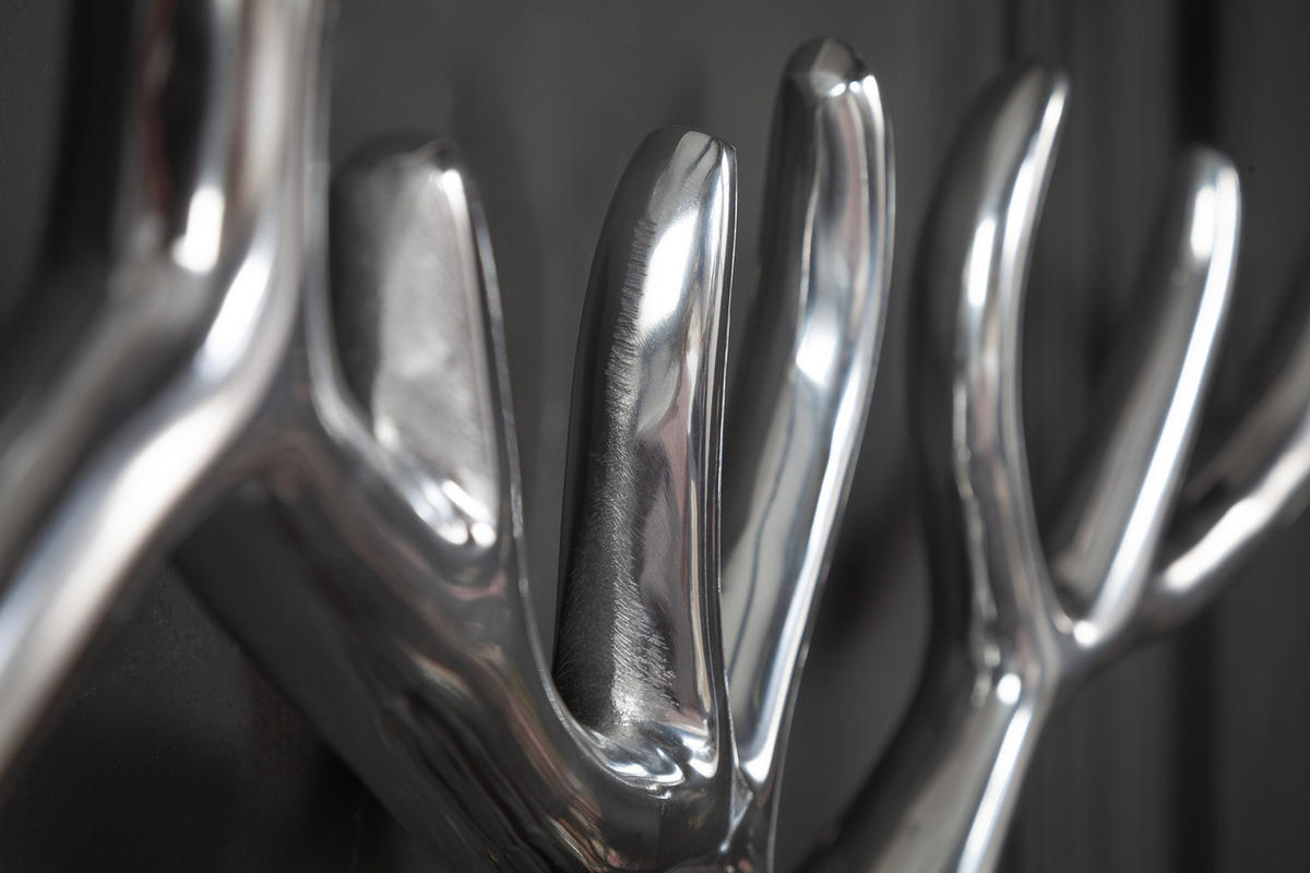 DEKORATION MATADOR Metall Silber 70 cm - Silberfarben, Metall (70/58/18cm) - riess-ambiente