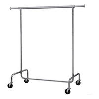 KLEIDERSTÄNDER mit ausziehbarer Kleiderstange 110-150 cm auf Rollen - Silberfarben, Metall (45/160/110cm) - Calicosy