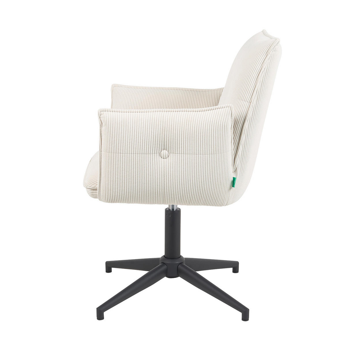 BÜROSTUHL Mika-Till - Creme/Schwarz, Textil/Metall (60/85/63cm) - DUBI Möbel