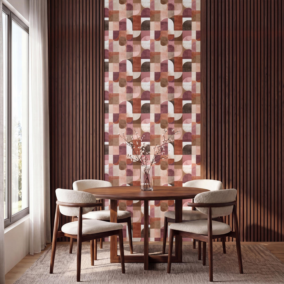 TAPETE - Geometrie - Modern - Retro - 120x280 cm - Multicolor, Papier (120/280cm) - OnlyWow
