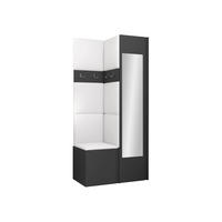 GARDEROBEN-SET Orion XXV - Graphitfarben/Weiß, Holzwerkstoff/Kunststoff (82/186/46cm) - MIRJAN24