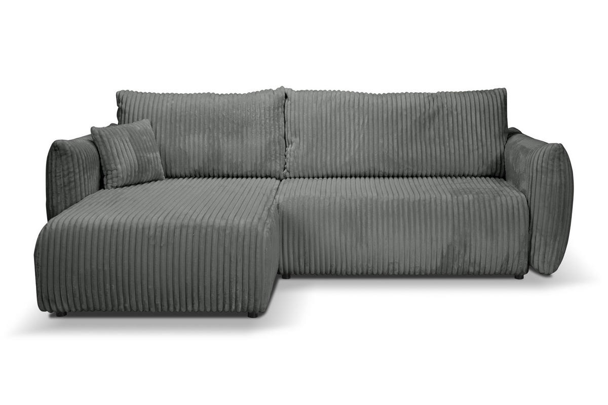 ECKSOFA HALLORA - Grau (Tilia 90) - Grau, Holzwerkstoff (257/177cm) - Möblo