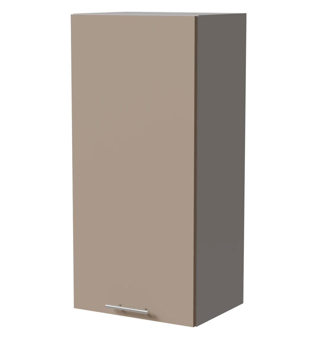 HÄNGESCHRANK Brerra W4/45 Grau / RAL 1019 graubeige Matt 45 / 32,5 / 96cm - Graubraun/Grau, Holz/Holzwerkstoff (45/96/32.5cm) - Feldmann-Wohnen