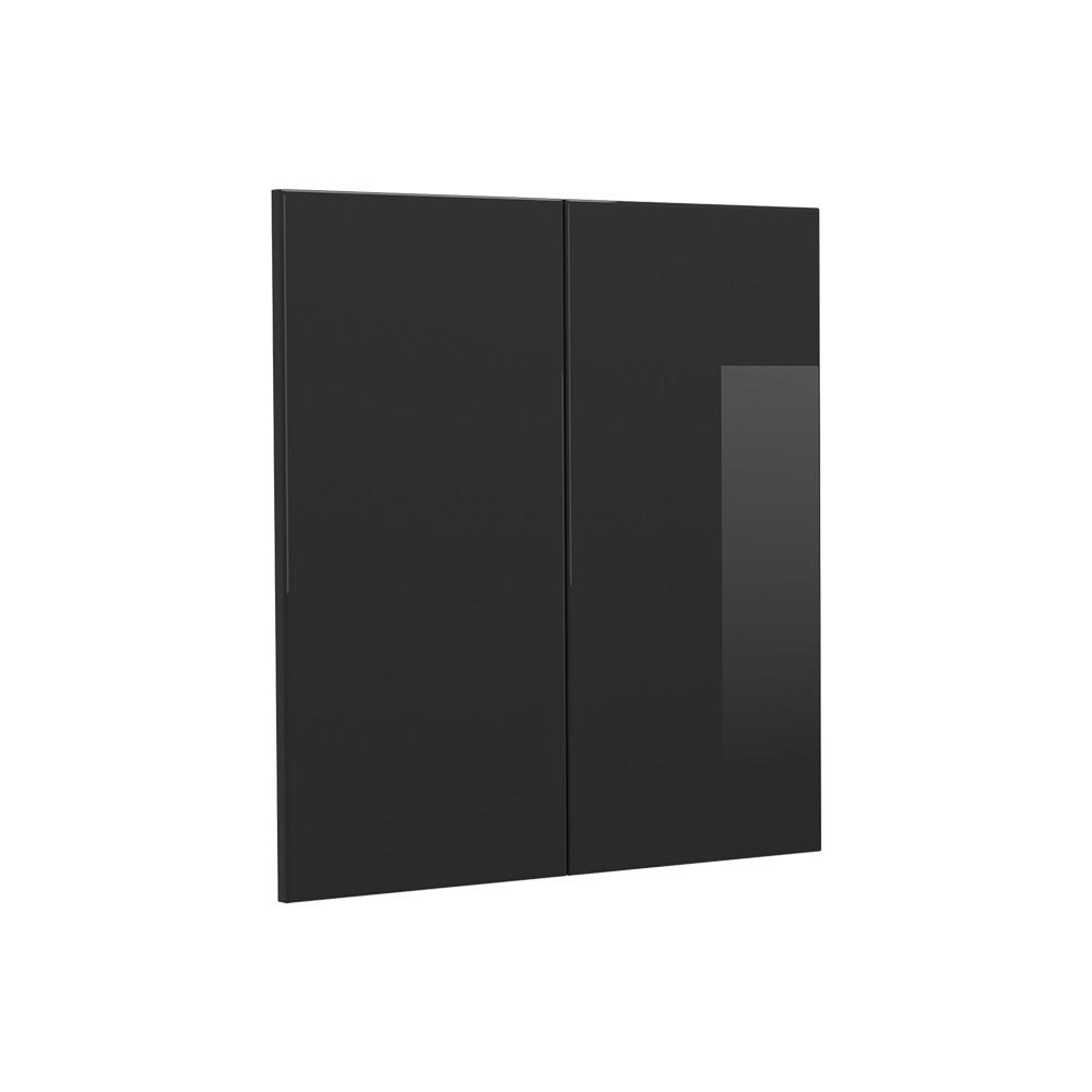 K&Ouml;KSFRONT R-Line Svart h&ouml;gblank 59.2x59 cm m&ouml;belfront f&ouml;r v&auml;ggsk&aring;p Svart h&ouml;gglans 59/59.2/1.6 cm