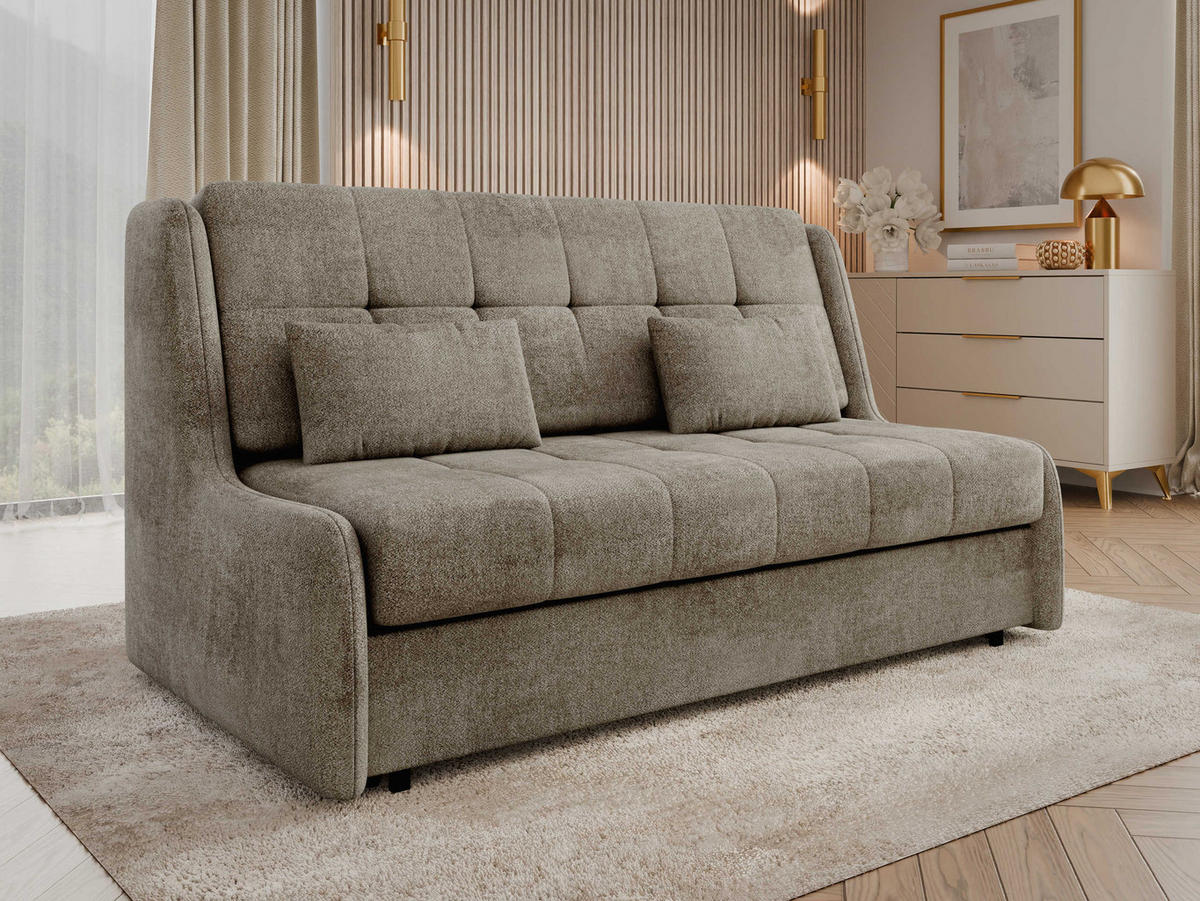 SCHLAFSOFA Viva Elite IV - Schwarz/Braun, Holz/Metall (166/85/98cm) - MIRJAN24