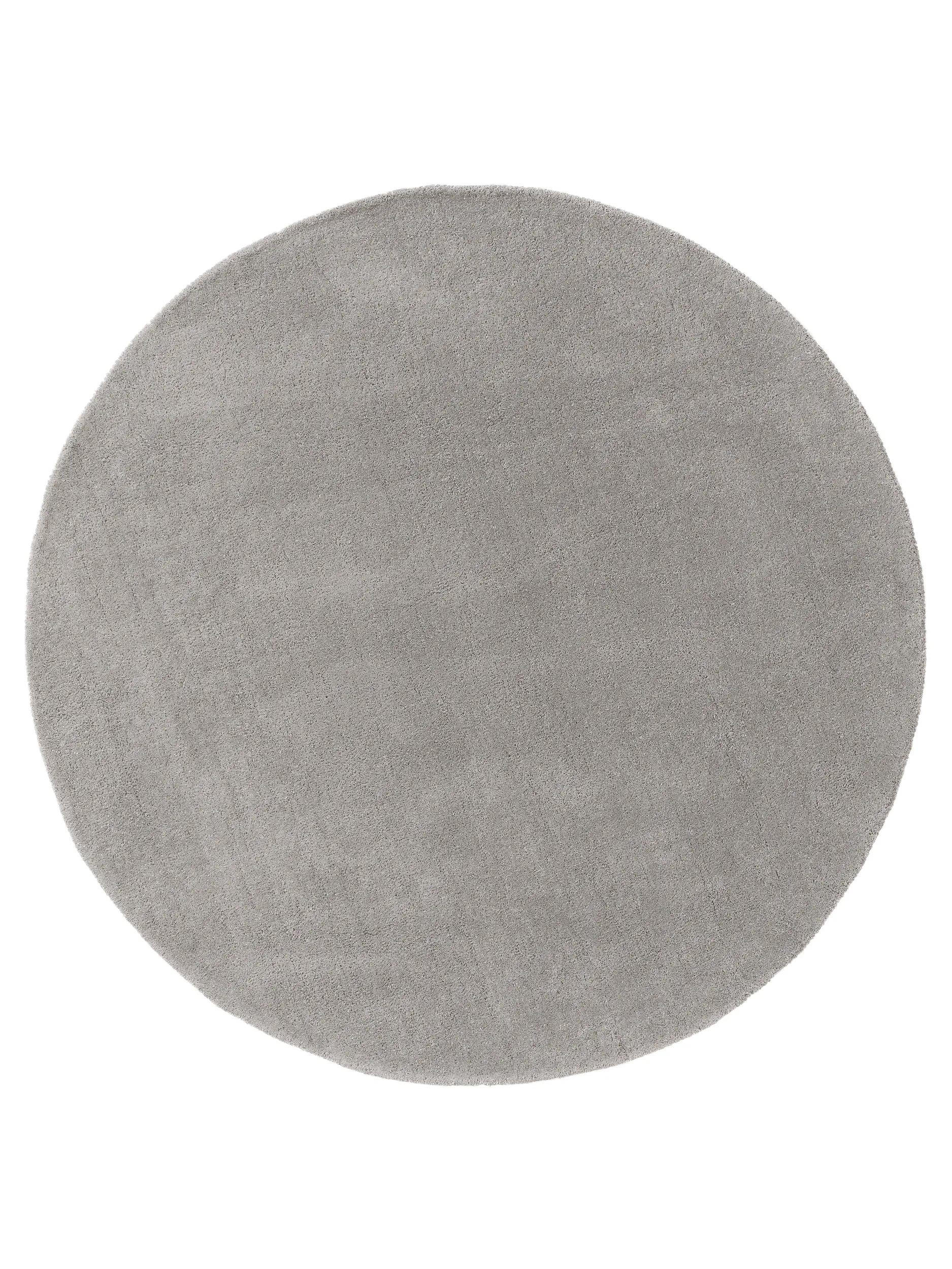 WOLLTEPPICH Bent Grau ø 200 cm rund - Grau, Textil (200/200cm) - benuta Nest