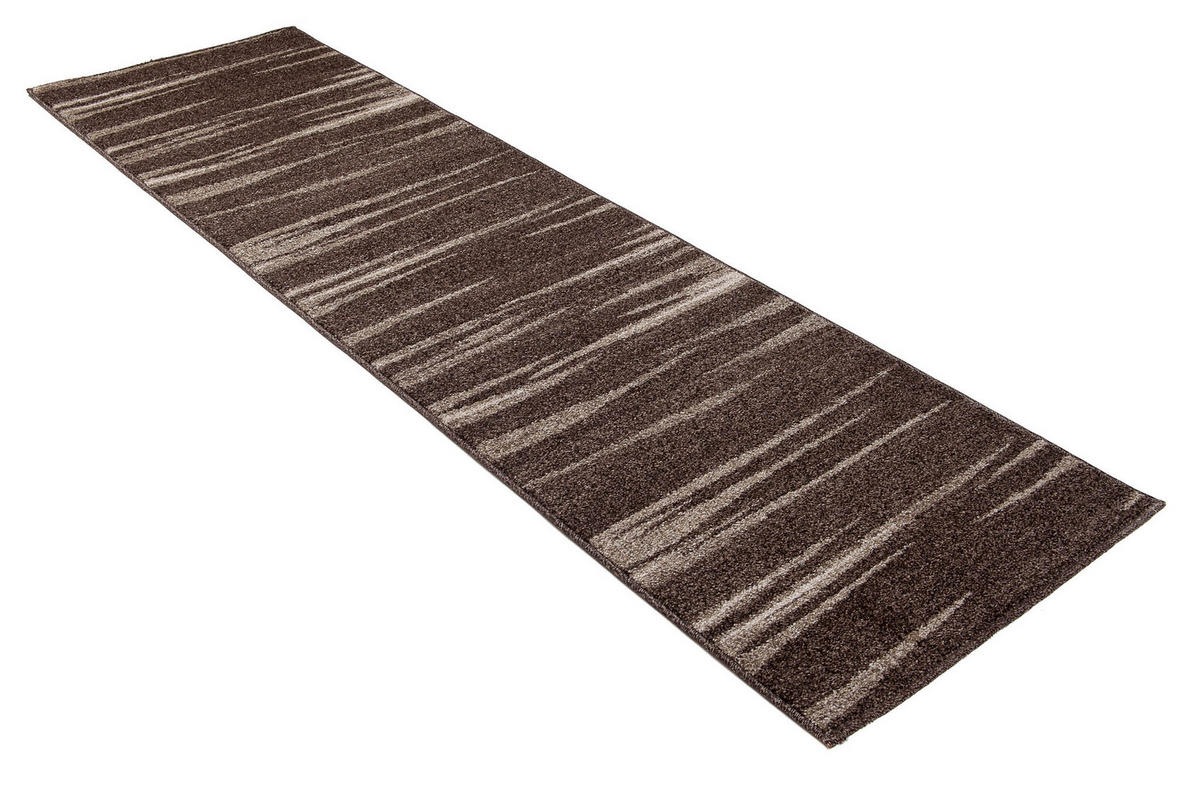 LÄUFER SARI Dunkelbraun 90/1100 cm - Dunkelbraun, Textil (90/1100cm) - Tapiso