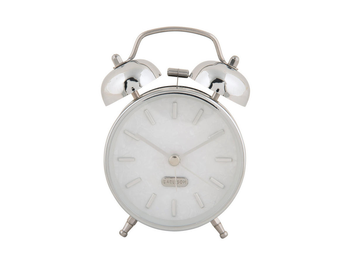 WECKER Pearl Glow 8/8/12 cm - Silberfarben, Metall (8/12/8cm) - Karlsson