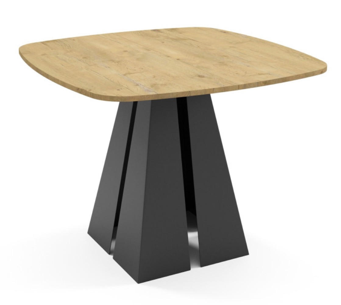 TISCH Schwarz Figo Ausziehbar - Schwarz, Holzwerkstoff (100/100/76cm) - Sepro Meble
